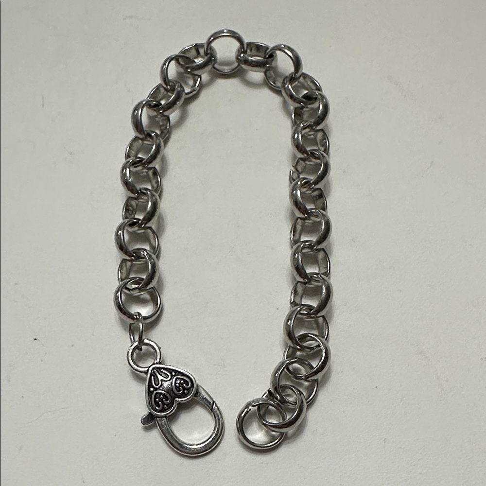 🧡Silver Toned Heart Lock Chain Bracelet🧡